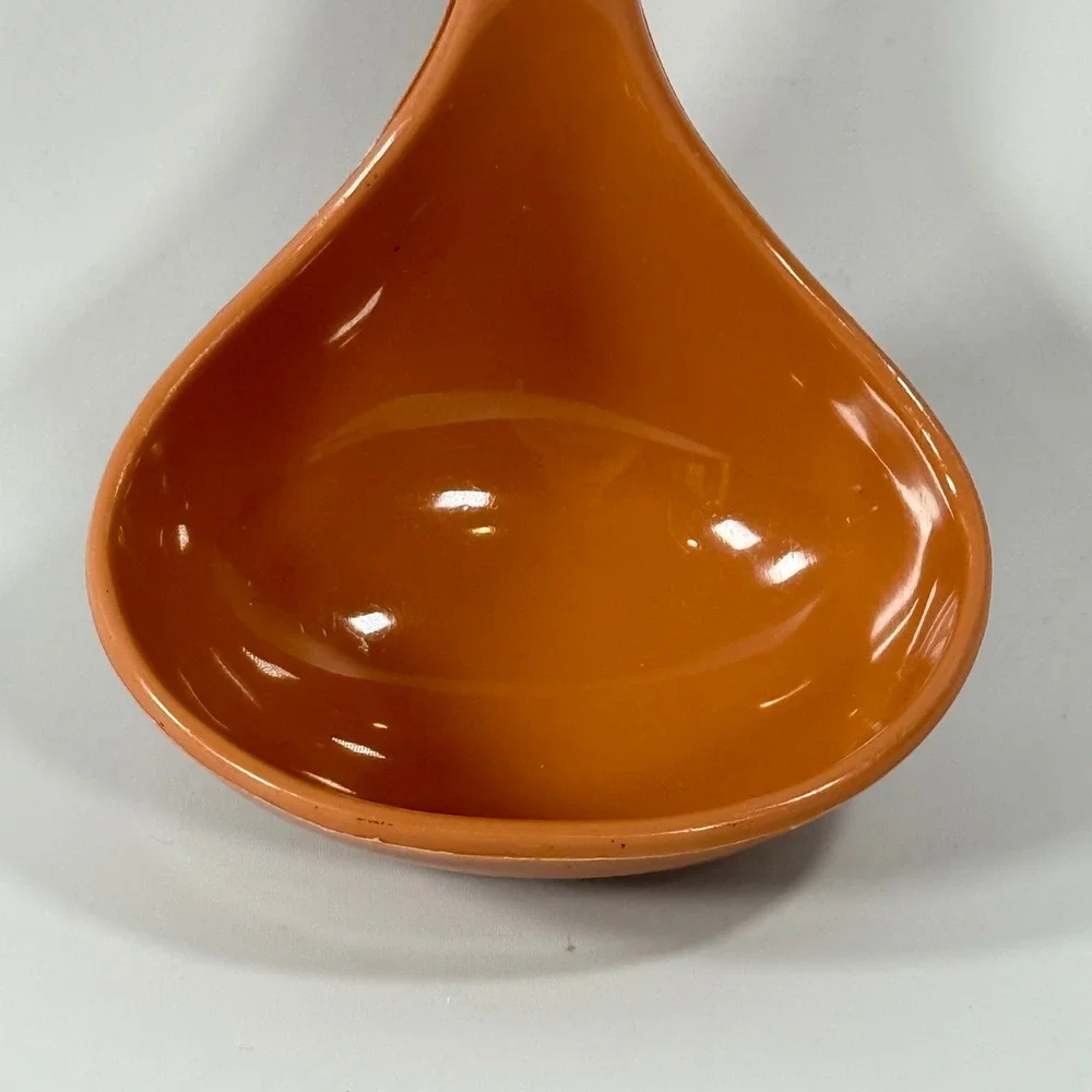 VTG Foley Soup Ladle Kitchen Tool Orange Nylon Plastic MCM Retro Serving Spoon‎